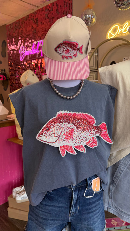 Sequin Snapper Season Muscle Tank