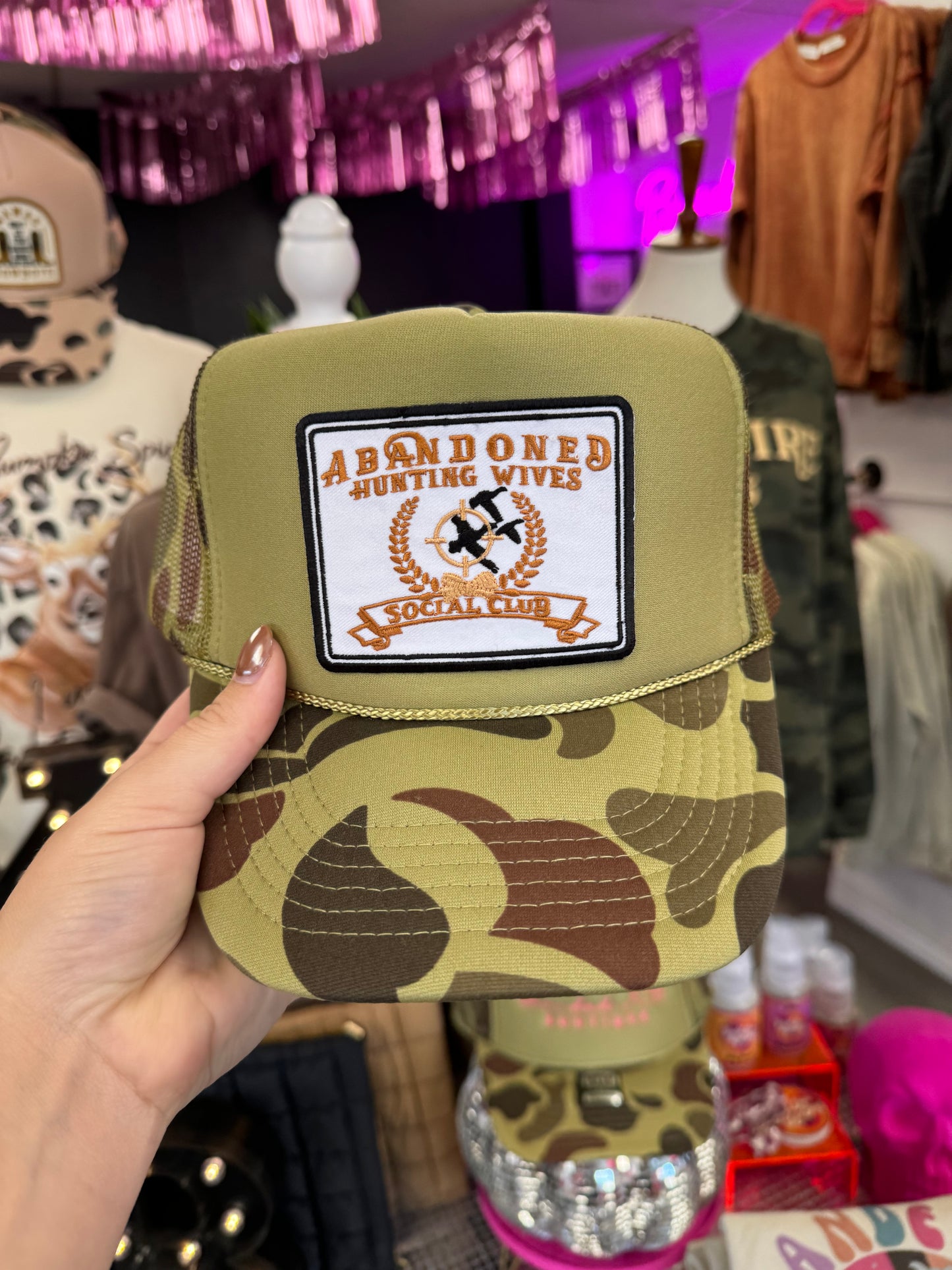 Abandoned Duck Hunting Wives Trucker Hat