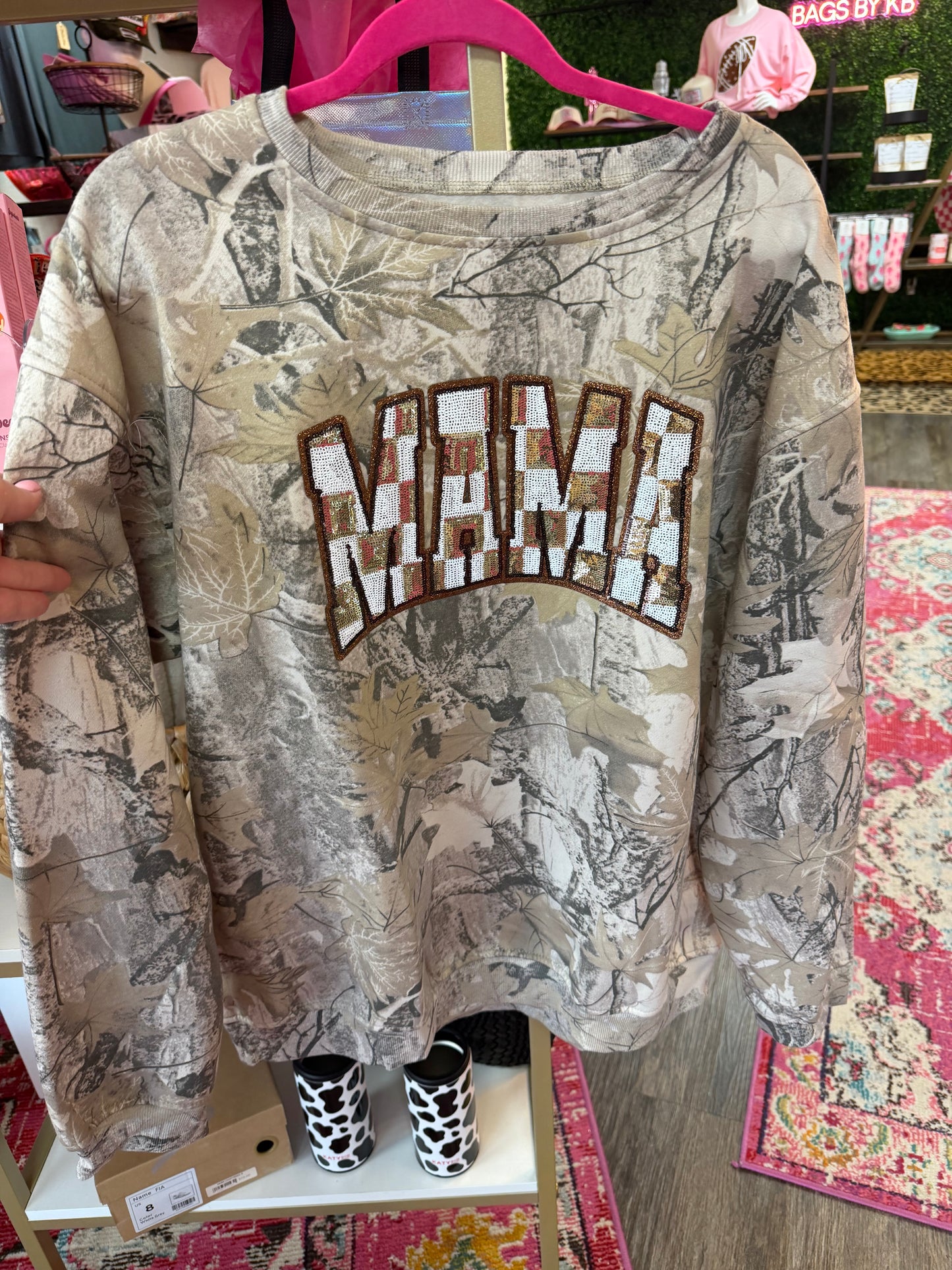 Sequin Mama Camo Sweatshirt