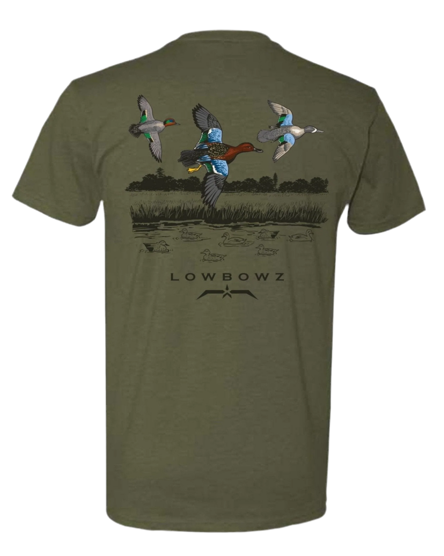 LOWBOWZ TEAL TRIFECTA TEE