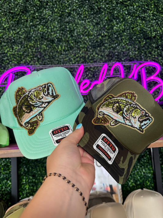 Sequin Bass Trucker Hat