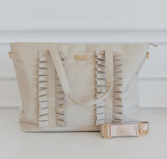 Hollis Ruffled Nylon Tote Bag