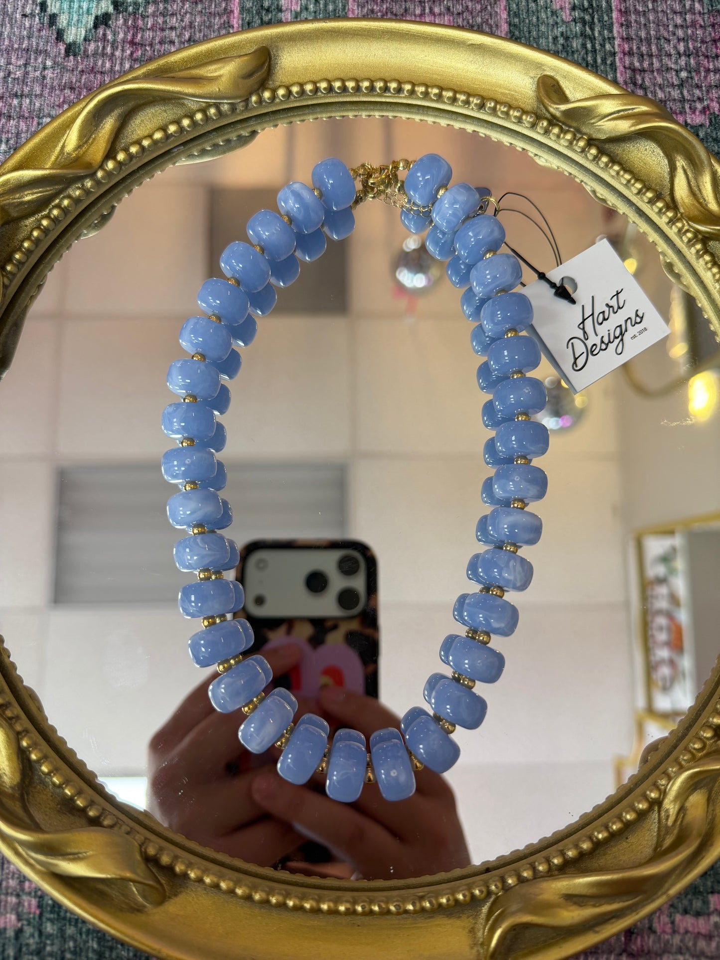 Light Blue Beaded Necklace